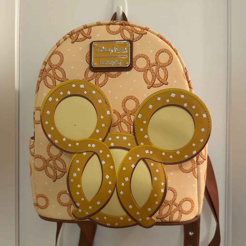 Loungefly Disney Parks Mickey Mouse Pretzel Mini Backpack